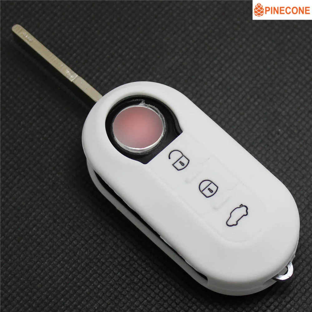 PINECONE Key Cover for Fiat 500 Panda Punto Bravo Car Key Case 3 Button Flip Folding Silicone Key Shell Case Styling White
PINECONE Key Cover for Fiat 500 Panda Punto Bravo Car Key Case 3 Button Flip Folding Silicone Key Shell Case Styling White