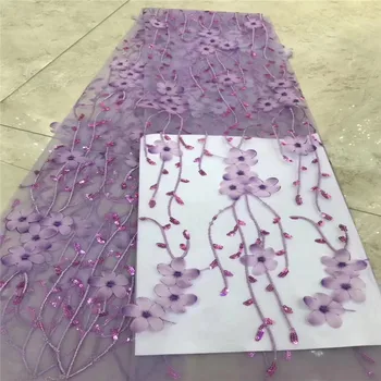 3D African lace fabric Purple Seqsuin tulle lace embroidery fabric for wedding dress nigerian 5yards lace fabric HJ1094-1 
3D African lace fabric Purple Seqsuin tulle lace embroidery fabric for wedding dress nigerian 5yards lace fabric HJ1094-1
