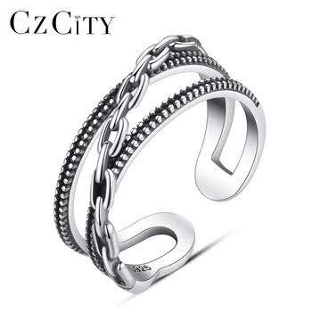 CZCITY Female Authentic 925 Sterling Silver Finger Rings Hiphop Style Hollow Design Carving S925 Bague Femme De Marque De Luxe
CZCITY Female Authentic 925 Sterling Silver Finger Rings Hiphop Style Hollow Design Carving S925 Bague Femme De Marque De Luxe