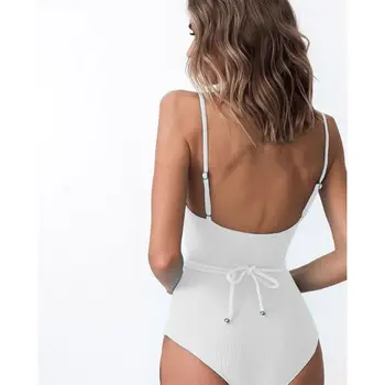 Women One Piece Swimsuit Thread Ribbed Knitted Bikini Solid Color Sexy Backless Monokini Braided Waist Belt Push Up Bathing Suit
Women One Piece Swimsuit Thread Ribbed Knitted Bikini Solid Color Sexy Backless Monokini Braided Waist Belt Push Up Bathing Suit