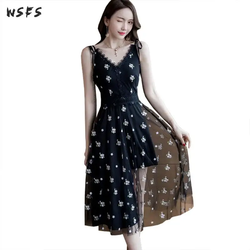 Summer Mesh Dresses Black Vneck Spaghetti Strap Backless Women Dress Elegant Midi Sexy Party Ladies See Through Long Aline Dress
Summer Mesh Dresses Black Vneck Spaghetti Strap Backless Women Dress Elegant Midi Sexy Party Ladies See Through Long Aline Dress