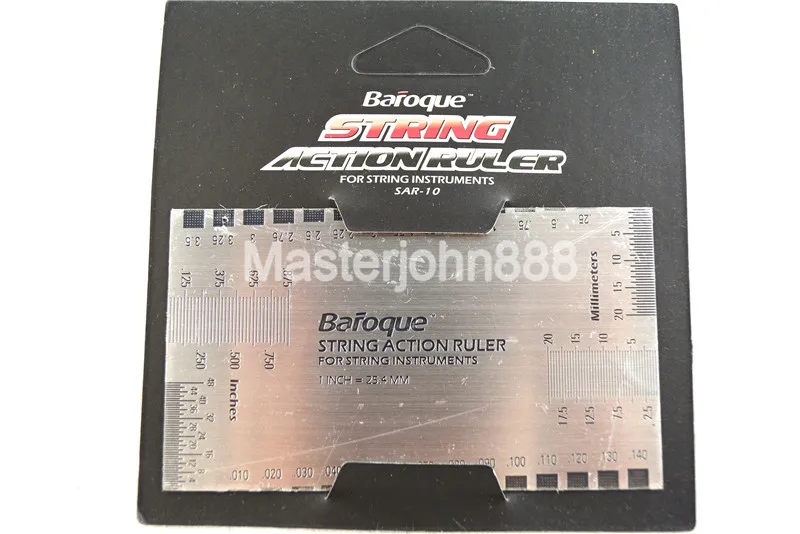 Baroque SAR-10 Guitar String Action Gauge Ruler Stainless Steel Card Luthier Tool For String Instruments
Baroque SAR-10 Guitar String Action Gauge Ruler Stainless Steel Card Luthier Tool For String Instruments