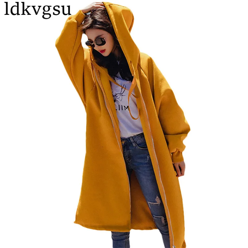 2018 New Autumn Winter Thicken Sweatshirts Women's Long Section Loose Korean Wild Jacket Hooded Chic Coats A1670
2018 New Autumn Winter Thicken Sweatshirts Women's Long Section Loose Korean Wild Jacket Hooded Chic Coats A1670