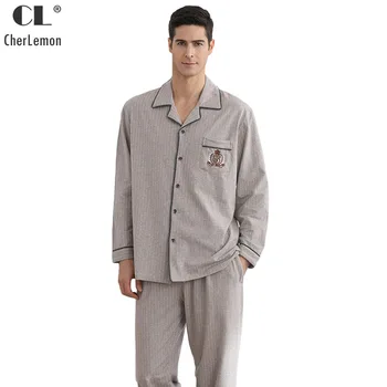 CherLemon 100% Premium Colored Cotton Pajamas Mens Casual Pinstripe Nightwear Autumn Long Sleeve Button Up Soft Pyjama Set homme
CherLemon 100% Premium Colored Cotton Pajamas Mens Casual Pinstripe Nightwear Autumn Long Sleeve Button Up Soft Pyjama Set homme