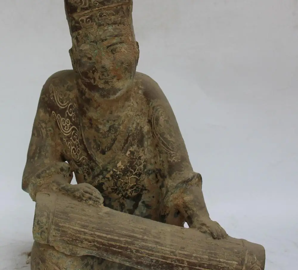 Old Bronze Vessels Silver Ancient People Person Elastic Qin Musical Instruments
Old Bronze Vessels Silver Ancient People Person Elastic Qin Musical Instruments