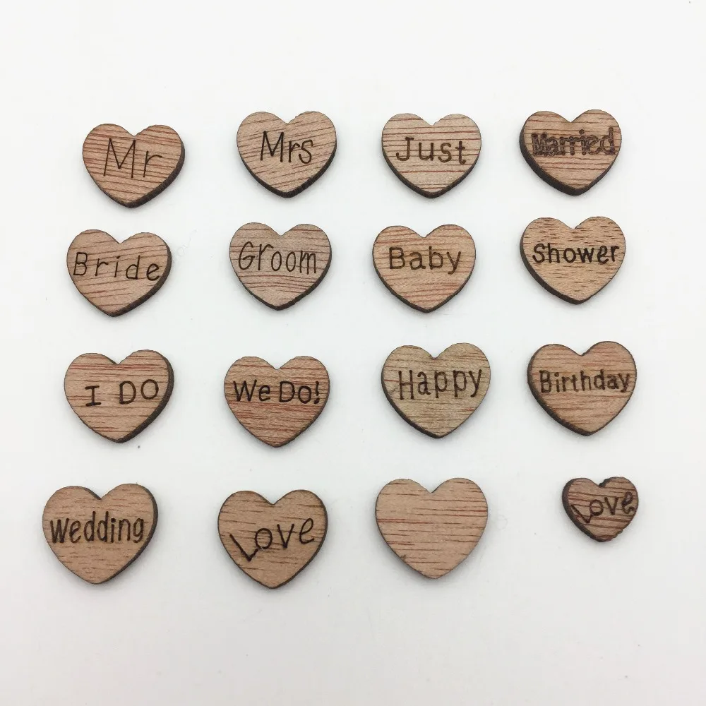 100pcs 15mm Rustic Wooden Love Mr Mrs Bride Groom Happy Hearts Shabby Chic Craft Scrapbook Confetti Wedding Table Decorations
100pcs 15mm Rustic Wooden Love Mr Mrs Bride Groom Happy Hearts Shabby Chic Craft Scrapbook Confetti Wedding Table Decorations