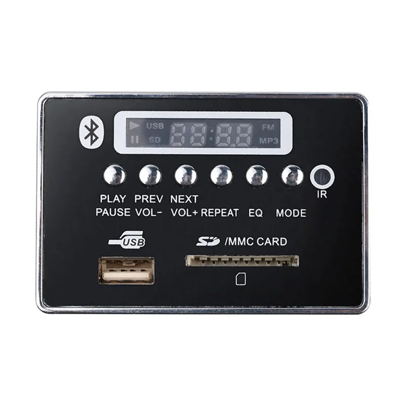 MP3 WMA Decoder Board MP3 Player Car Audio USB TF FM Radio Module Wireless Bluetooth 5V 12V Remote Control For Car Accessories
MP3 WMA Decoder Board MP3 Player Car Audio USB TF FM Radio Module Wireless Bluetooth 5V 12V Remote Control For Car Accessories