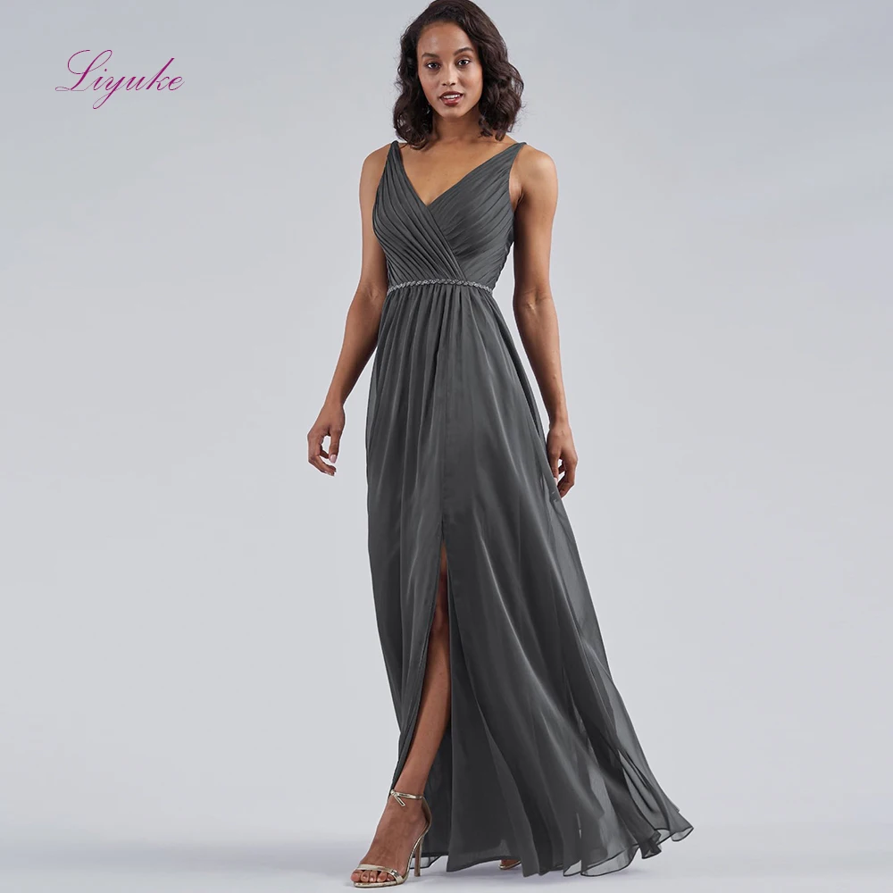 Liyuke Chiffon A line Bridesmaid Dresses Long Formal Dress Simple Elegant Sleeveless Criss-cross Draped
Liyuke Chiffon A line Bridesmaid Dresses Long Formal Dress Simple Elegant Sleeveless Criss-cross Draped