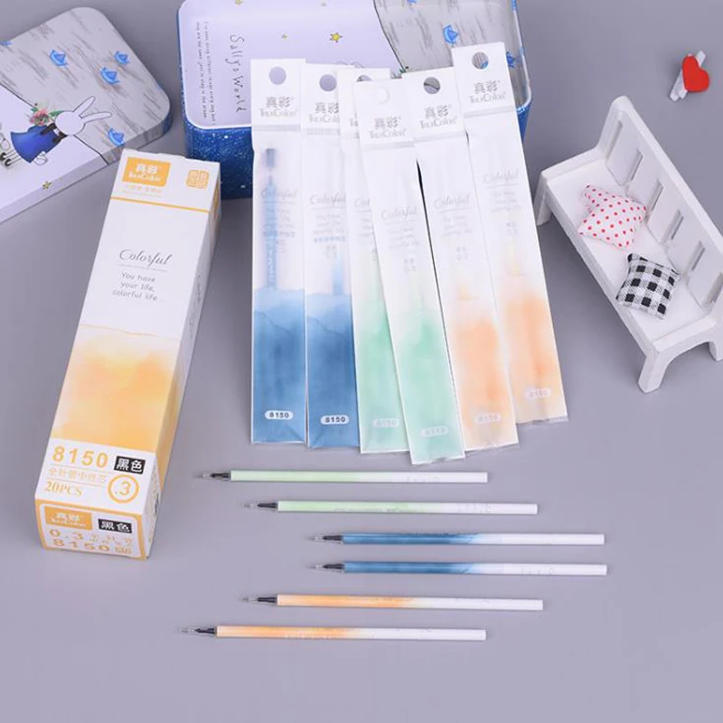 20 Pcs/set Cute 0.3mm Watercolor Ink Color Gel Pens Refills Black Ink Full Needle Pen Leads Stationery School Students Gifts
20 Pcs/set Cute 0.3mm Watercolor Ink Color Gel Pens Refills Black Ink Full Needle Pen Leads Stationery School Students Gifts