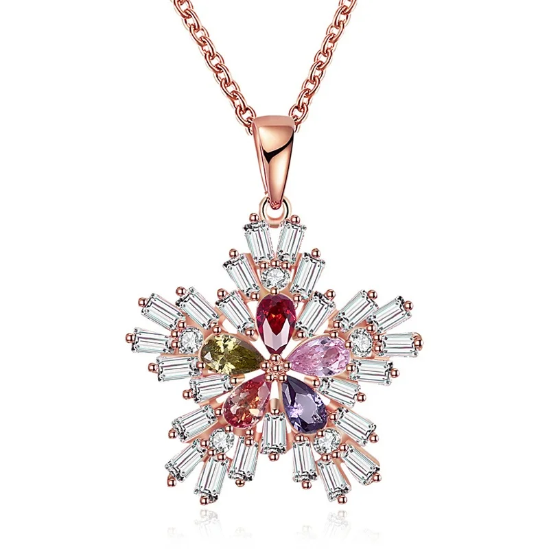 2018 Charm Copper Vintage lady Crystal Snowflake Zircon Flower Necklaces & Pendants Jewelry Christmas for Wome
2018 Charm Copper Vintage lady Crystal Snowflake Zircon Flower Necklaces & Pendants Jewelry Christmas for Wome