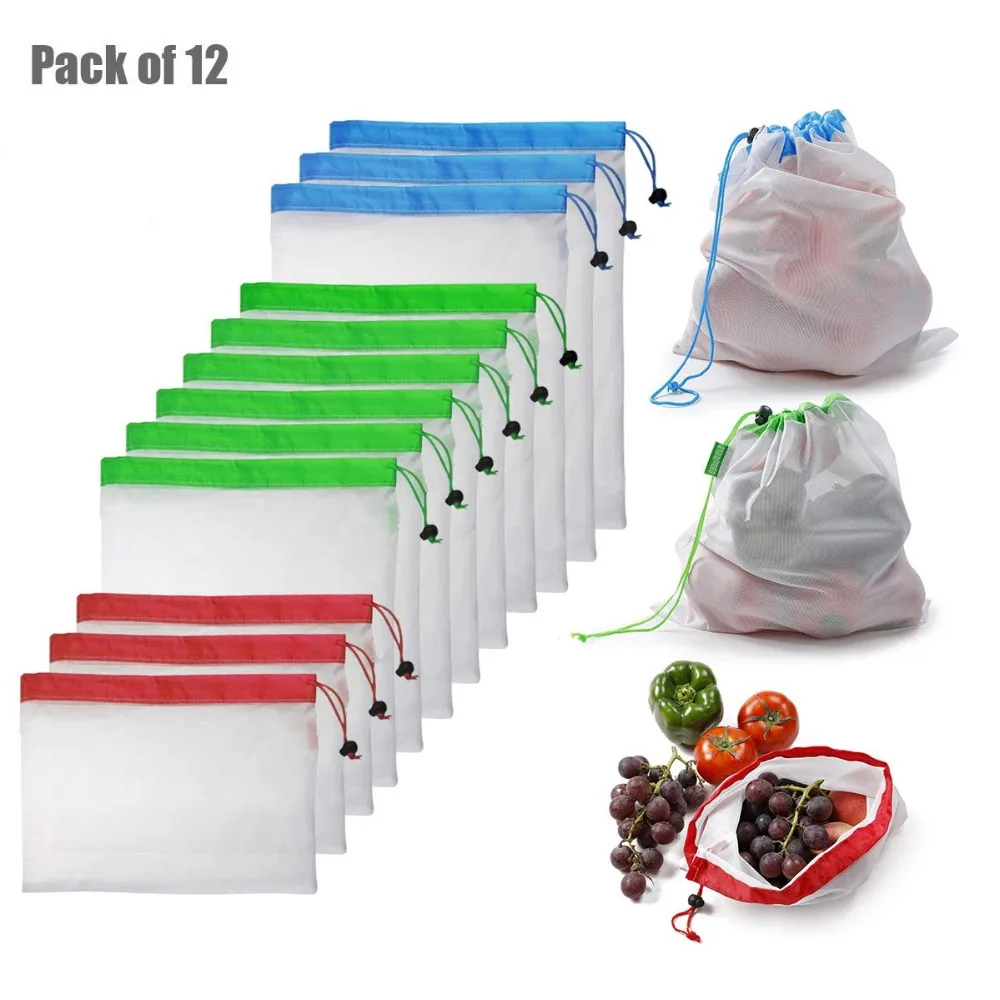 LMETJMA 12Pcs/set Reusable Mesh Produce Bags Premium Polyester Washable Mesh Bags for Vegetables Fruits Toys KC0244
LMETJMA 12Pcs/set Reusable Mesh Produce Bags Premium Polyester Washable Mesh Bags for Vegetables Fruits Toys KC0244