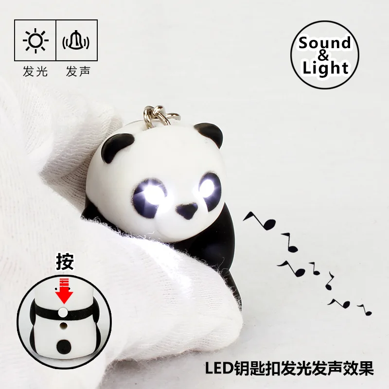 1PC Panda LED Keychains IIavero Flashlight Sound Glowing Key Chain Pendant Plasic Keys Chains LED Key Finder Women Men Jewelry
1PC Panda LED Keychains IIavero Flashlight Sound Glowing Key Chain Pendant Plasic Keys Chains LED Key Finder Women Men Jewelry