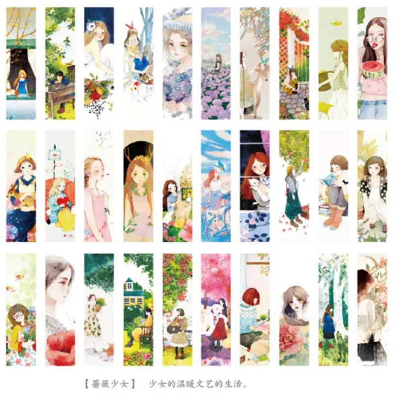 30pcs/set Flowers and Girl Paper Bookmarks Paper Page Notes Message Card School Supplies Stationery Kids Gift
30pcs/set Flowers and Girl Paper Bookmarks Paper Page Notes Message Card School Supplies Stationery Kids Gift