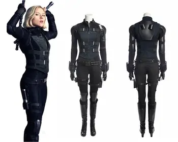 

Avengers Infinity War black widow costume Carnival Halloween superhero black widow jumpsuit cosplay Natasha Romanoff costume