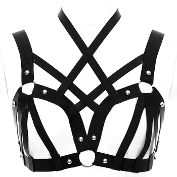 Women Harness Bra Elastic Chest Belt Adjust Plus Size Steampunk Gothic Hollow Out Metal Chain Festival Rave Art Clothing Wear
Women Harness Bra Elastic Chest Belt Adjust Plus Size Steampunk Gothic Hollow Out Metal Chain Festival Rave Art Clothing Wear
