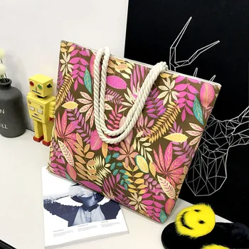 Canvas Bags Shopping Shoulder Bag Handbag Tote Casual Leaf Print Shoulder Bag Canvas Bag School Travel Women Folding 2018
Canvas Bags Shopping Shoulder Bag Handbag Tote Casual Leaf Print Shoulder Bag Canvas Bag School Travel Women Folding 2018