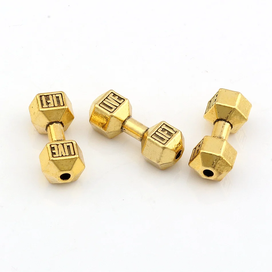Hot ! 10pcs Antique Gold Live Lift Dumbbell Spacer Beads 7x 20mm DIY Jewelry fit Bead Bracelet
Hot ! 10pcs Antique Gold Live Lift Dumbbell Spacer Beads 7x 20mm DIY Jewelry fit Bead Bracelet