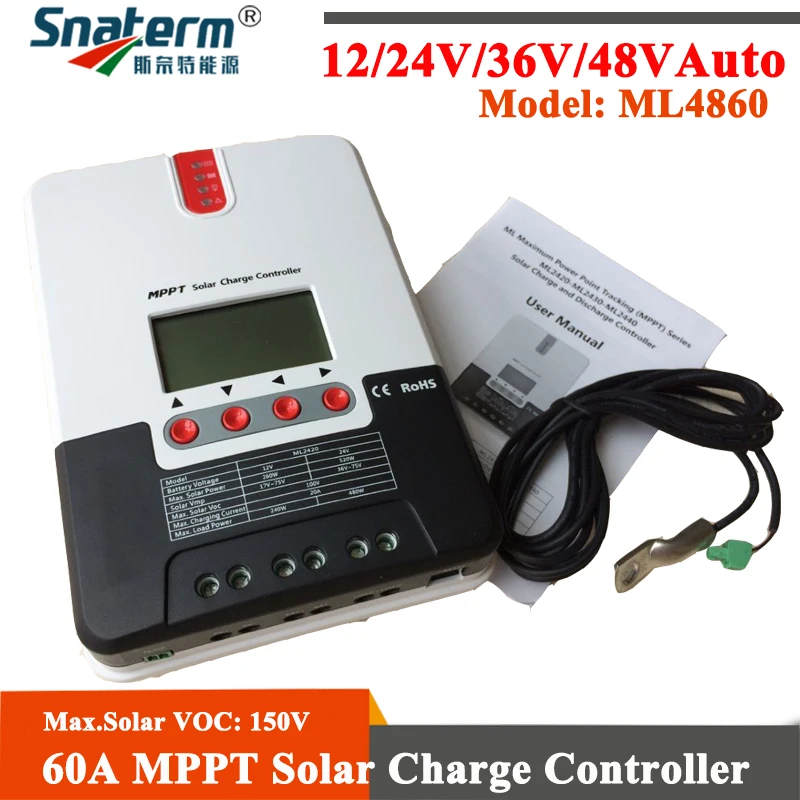 60A MPPT Solar charge controller 12V 24V 36V 48V 60V regulator MPPT With RS232 interface
60A MPPT Solar charge controller 12V 24V 36V 48V 60V regulator MPPT With RS232 interface