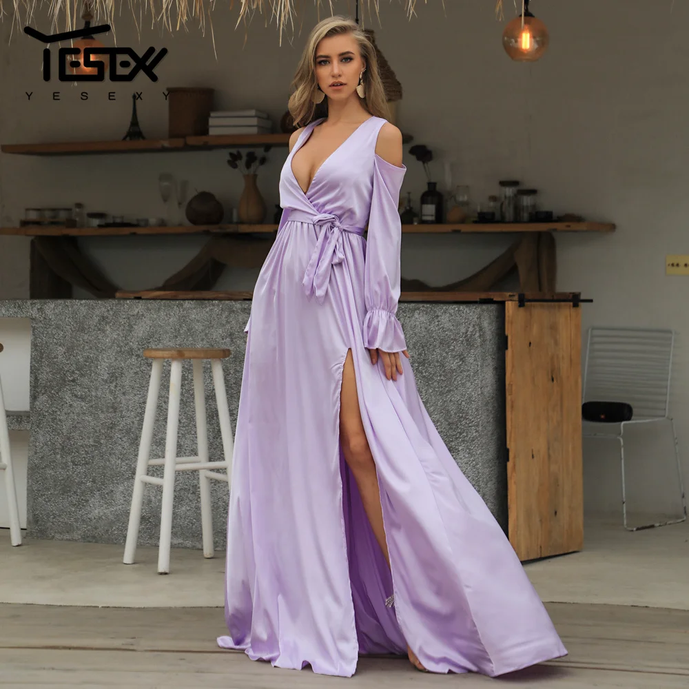 Yesexy 2019 Summer Long Sleeveless Off Shoulder Sexy Women Dress Deep V Beach Style Female Holiday Casual Dress VR20018-2
Yesexy 2019 Summer Long Sleeveless Off Shoulder Sexy Women Dress Deep V Beach Style Female Holiday Casual Dress VR20018-2