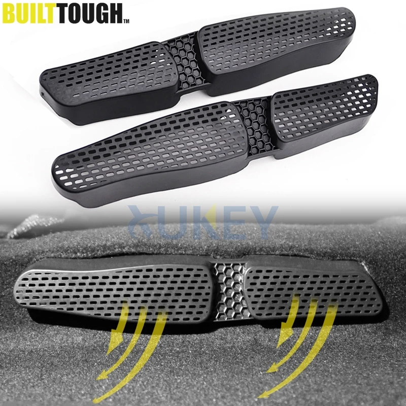 

2Pc For VW T-ROC T Roc 2017-2019 Rear Seat Footwell AC Heater Air Conditioner Duct Grille Vent Outlet Cover Covers Stickers Tray