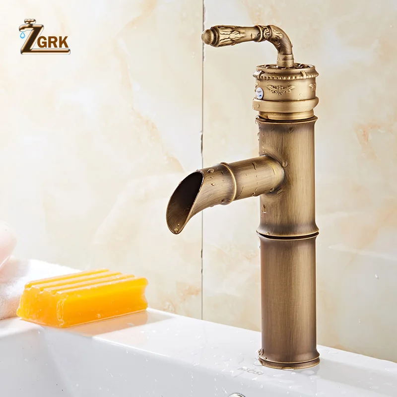 ZGRK Bathroom Basin Faucets Single Handle Hot Cold Mixer Taps Vintage Antique Deck Mounted Sink Tap
ZGRK Bathroom Basin Faucets Single Handle Hot Cold Mixer Taps Vintage Antique Deck Mounted Sink Tap