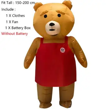 Cosplay Inflatable Costume Adult Teddy bear Clothes Women Men Halloween Christmas Ourfit Fancy Purim Costumes Walking puppet
Cosplay Inflatable Costume Adult Teddy bear Clothes Women Men Halloween Christmas Ourfit Fancy Purim Costumes Walking puppet