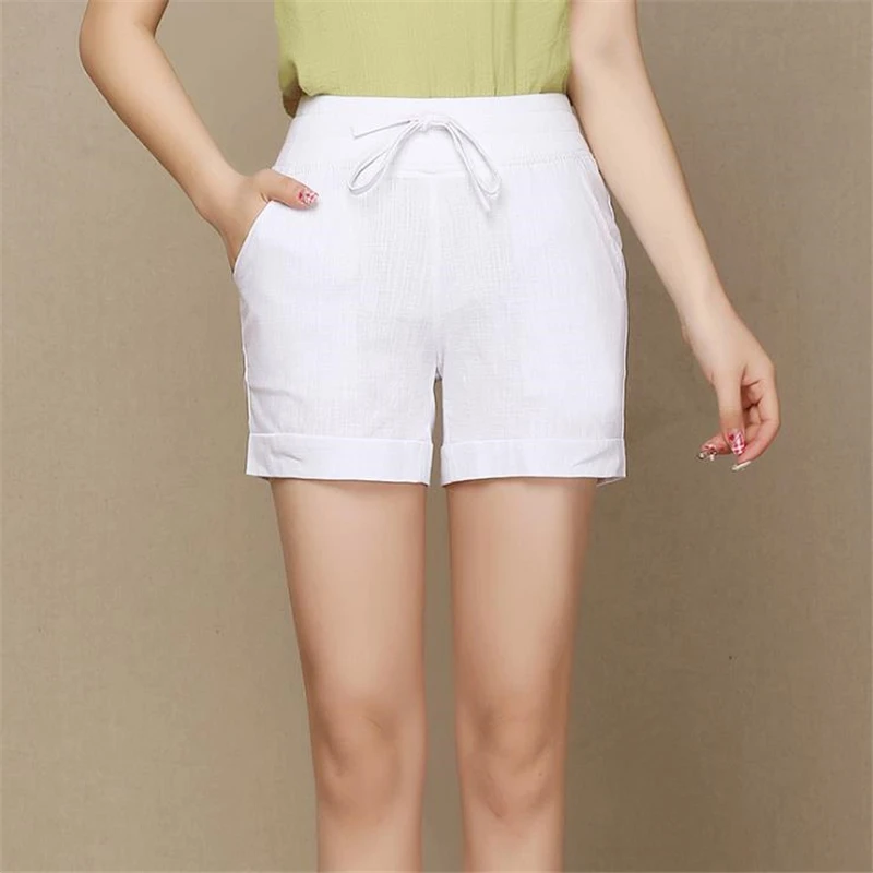 Woman Oversized Breathable High Shorts Loose Flax Short Pants Female Plus Size Summer Elastic Waist Straight Cotton Thin Shorts
Woman Oversized Breathable High Shorts Loose Flax Short Pants Female Plus Size Summer Elastic Waist Straight Cotton Thin Shorts