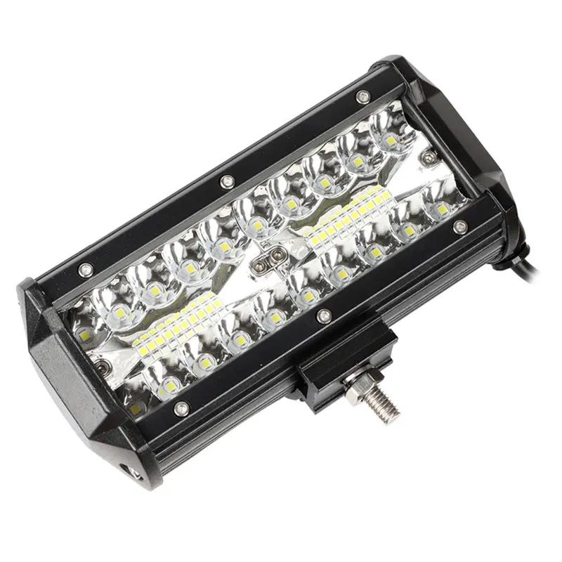 7 Inch Offroad 60W LED Worklight 3-Row Spot Flood Combo Auto Led Light Bar For ATV Lada Niva 4x4 Boat Led Bar 12V 24V