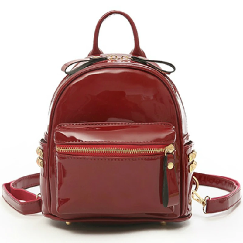 High Quality Patent Leather Mini Backpack Women Solid Casual Female Everyday Bagpack for Teenage Girl Shoulder Bags Sac A Dos
High Quality Patent Leather Mini Backpack Women Solid Casual Female Everyday Bagpack for Teenage Girl Shoulder Bags Sac A Dos