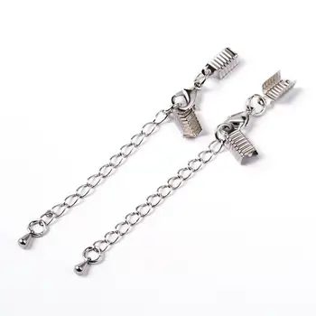 100pcs Brass Clasp & Clip Ends Set, Lobster Claw Clasp with Cord Crimp & Extender Chain, Nickel Free, Platinum Color,
100pcs Brass Clasp & Clip Ends Set, Lobster Claw Clasp with Cord Crimp & Extender Chain, Nickel Free, Platinum Color,