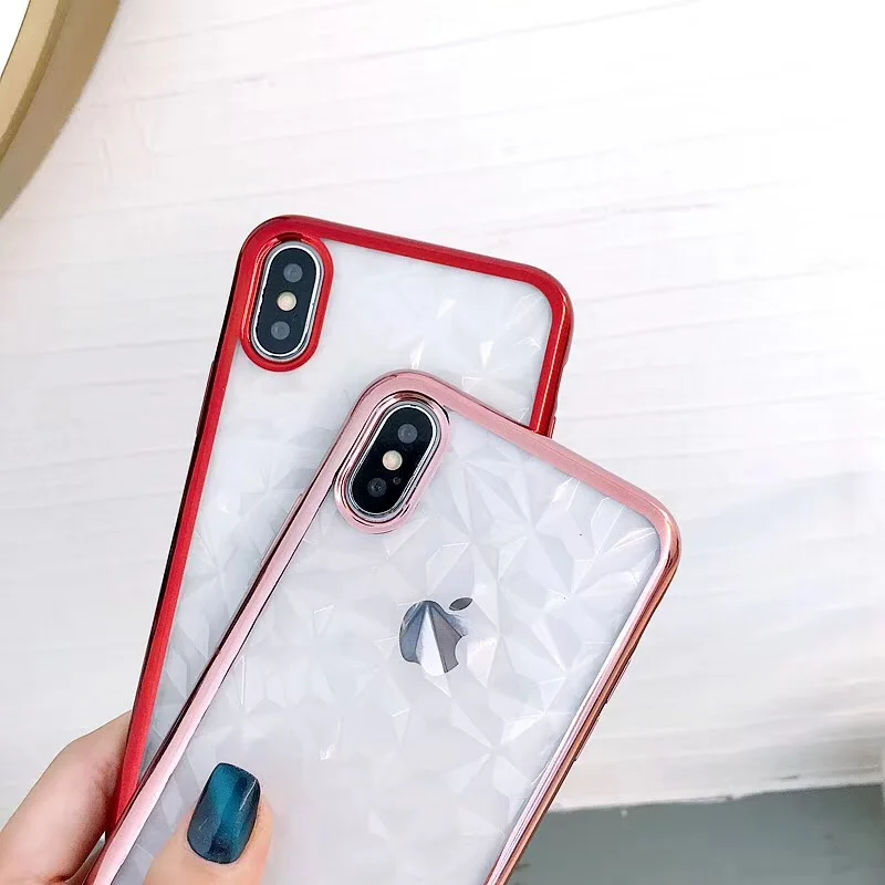 Luxury Jelly plating Phone Cases For iPhone X 10 Soft TPU Transparent Case diamond pattern Clear Cover For iPhone 7 8 6 6s Plus
Luxury Jelly plating Phone Cases For iPhone X 10 Soft TPU Transparent Case diamond pattern Clear Cover For iPhone 7 8 6 6s Plus