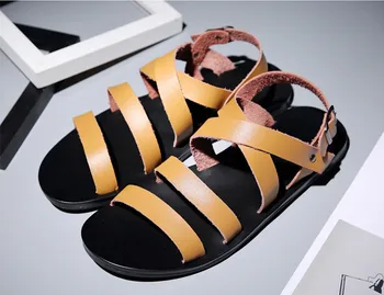 Summer models Korean tide beach shoes open-toed leather Roman sandals men's retro sandals slippers catwalk shoes Free Shipping
Summer models Korean tide beach shoes open-toed leather Roman sandals men's retro sandals slippers catwalk shoes Free Shipping