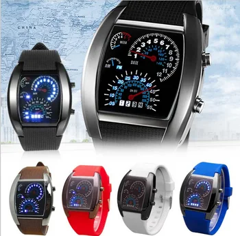 Top Casual Brand Mens Watch with Fan LED Dial Many Colors for Chioces Male Quartz Wrist Watches Relogio Masculino for Gifts Box
Top Casual Brand Mens Watch with Fan LED Dial Many Colors for Chioces Male Quartz Wrist Watches Relogio Masculino for Gifts Box