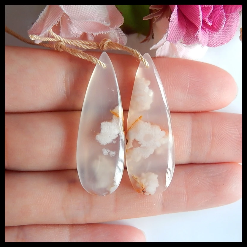 Jewelry accessories, Birthday gift,Natural Sakura Agate fashion Earring Beads,37x13x5mm,7.1g
Jewelry accessories, Birthday gift,Natural Sakura Agate fashion Earring Beads,37x13x5mm,7.1g
