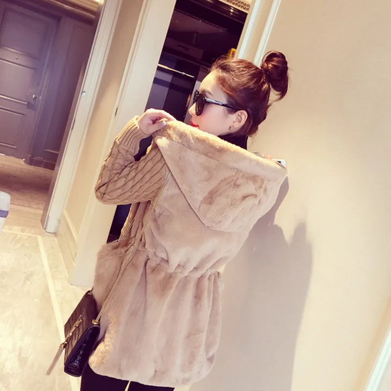 S-XXL New Women's Sweater Coat Autumn 2016 Winter Fashion Loose Knitted Patchwork Plush Thick Hoody Slim Sweater Coat Female
S-XXL New Women's Sweater Coat Autumn 2016 Winter Fashion Loose Knitted Patchwork Plush Thick Hoody Slim Sweater Coat Female