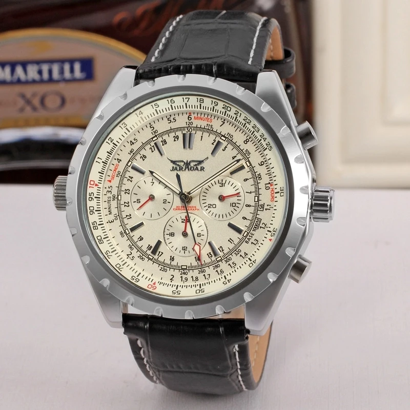 New JARAGAR Mechanical Men's Watches Vintage 24Hour Calendar Design Automatic Leather Band Wrist Watch Men Relogio Masculino
New JARAGAR Mechanical Men's Watches Vintage 24Hour Calendar Design Automatic Leather Band Wrist Watch Men Relogio Masculino