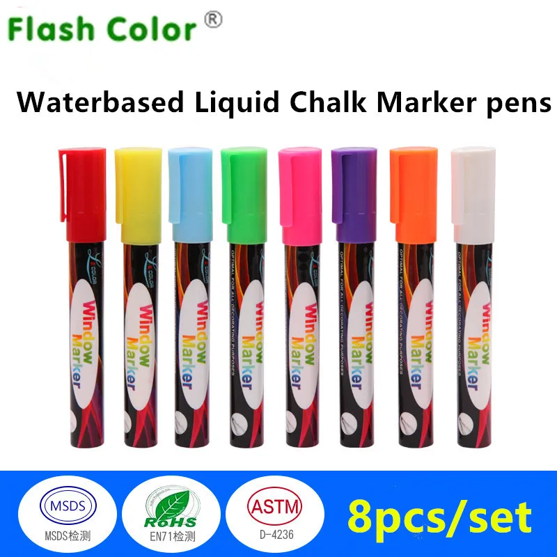 Flashcolor 6mm highlighter Fluorescence pen for LED writing board ,colorful fluorescence marker 8 pcs different color/set
Flashcolor 6mm highlighter Fluorescence pen for LED writing board ,colorful fluorescence marker 8 pcs different color/set