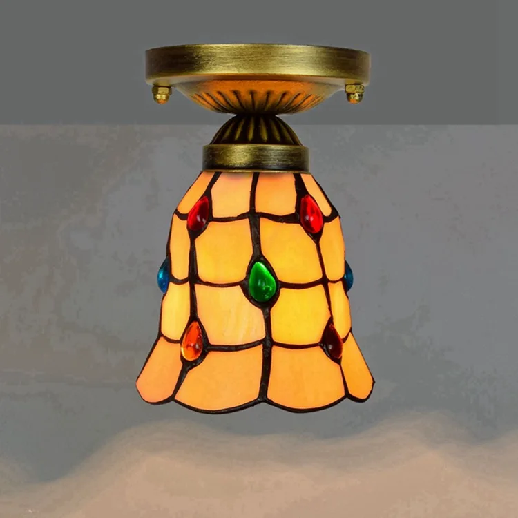 Ou 6 inches 15 cm tiffany stained glass corridor corridor balcony small dome light ombre color beads
Ou 6 inches 15 cm tiffany stained glass corridor corridor balcony small dome light ombre color beads