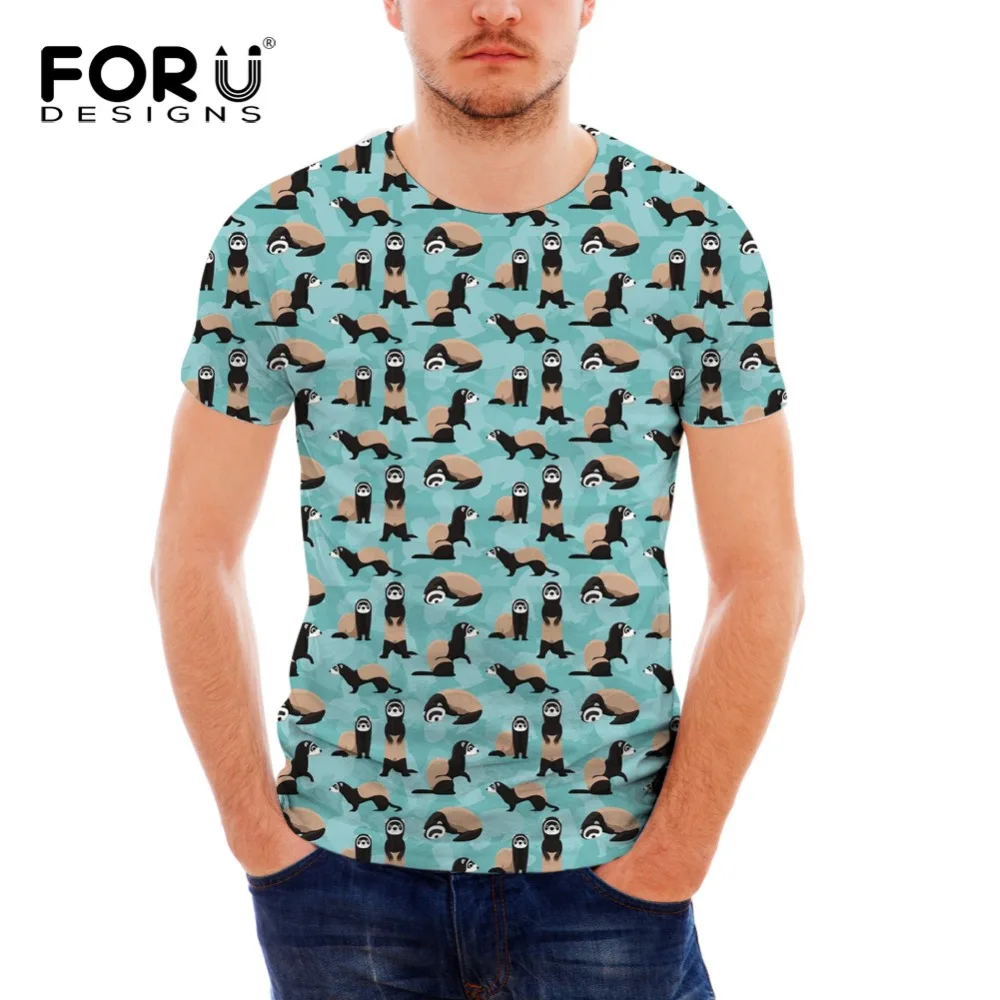 FORUDESIGNS Cheeky Ferrets Short Sleeve T-Shirt Men Brand Clothing Spring Summer Fashion Blue Print O-Neck Tee Shirt XXL
FORUDESIGNS Cheeky Ferrets Short Sleeve T-Shirt Men Brand Clothing Spring Summer Fashion Blue Print O-Neck Tee Shirt XXL