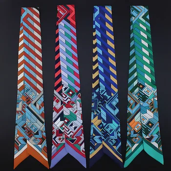 New geometric stripe slender narrow scarf tied bag handle scarf small ribbon scarf ladies scarf
New geometric stripe slender narrow scarf tied bag handle scarf small ribbon scarf ladies scarf