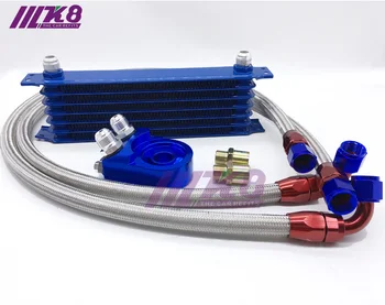 UNIVERSAL 7 ROWS OIL COOLER KIT + OIL FILTER SANDWICH ADAPTER + NYLON STAINLESS STEEL BRAIDED OIL HOSE
UNIVERSAL 7 ROWS OIL COOLER KIT + OIL FILTER SANDWICH ADAPTER + NYLON STAINLESS STEEL BRAIDED OIL HOSE