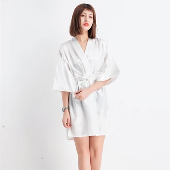 Lady Solid Bride Bridesmaid Wedding Robe Rayon Sleepwear Women New Satin Kimono Gown Casual Sleepswear Wedding Party Gift
Lady Solid Bride Bridesmaid Wedding Robe Rayon Sleepwear Women New Satin Kimono Gown Casual Sleepswear Wedding Party Gift