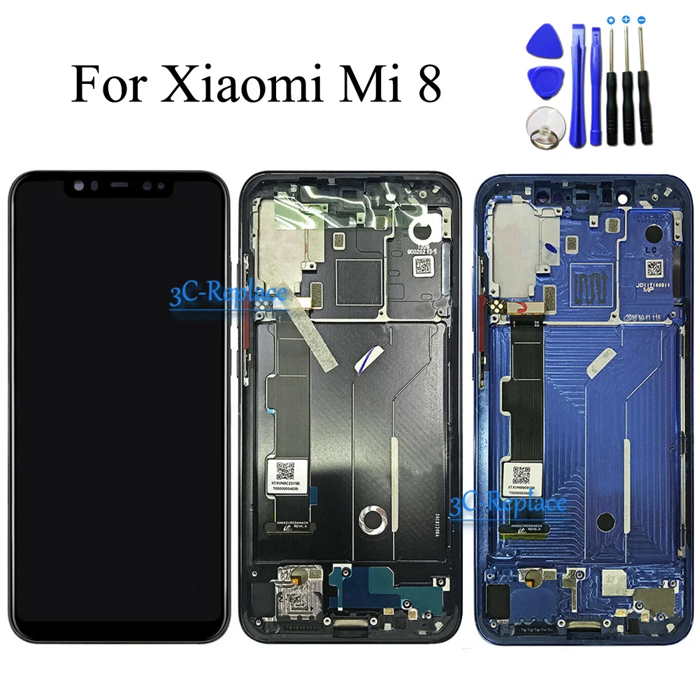 Black/Blue/Gold/Silver 6.2 inch For Xiaomi Mi 8 MI8 LCD Display Digitizer Touch Screen Assembly Replacement With Frame Free Tool
Black/Blue/Gold/Silver 6.2 inch For Xiaomi Mi 8 MI8 LCD Display Digitizer Touch Screen Assembly Replacement With Frame Free Tool