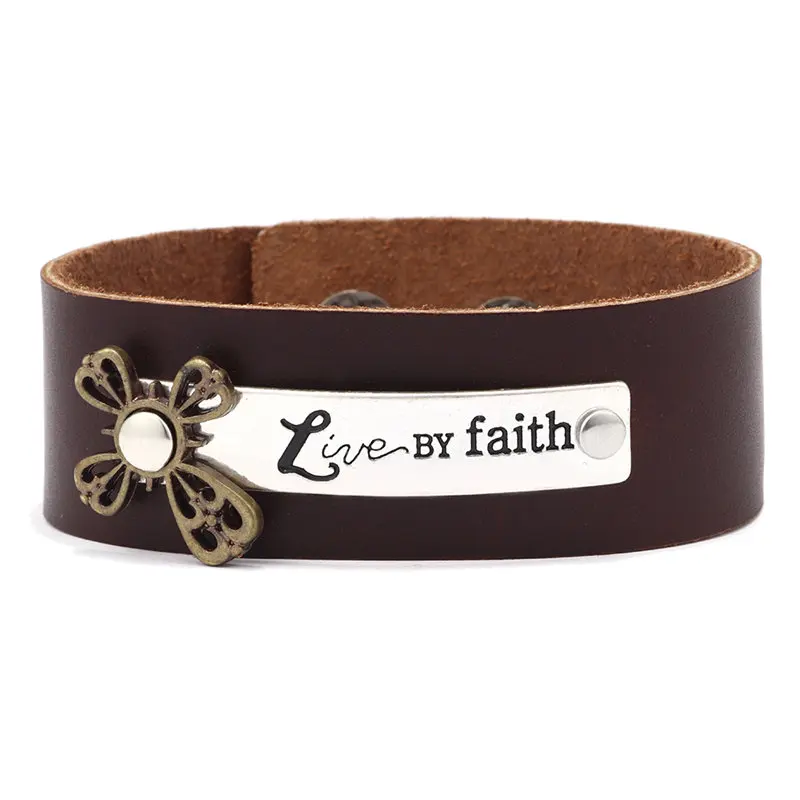 Pulsera enrollada señora pulsera corazón charm suerte cadena con 4 correas cuero nuevo magnético