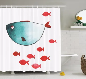 High Quality Arts Shower Curtains Cartoon watercolor fish red fish Bathroom Decorative Modern Waterproof shower curtains
High Quality Arts Shower Curtains Cartoon watercolor fish red fish Bathroom Decorative Modern Waterproof shower curtains