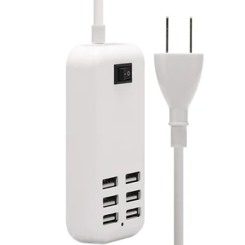 6-port charging plug, travel multi-port charger, usb smart socket adapter 
6-port charging plug, travel multi-port charger, usb smart socket adapter