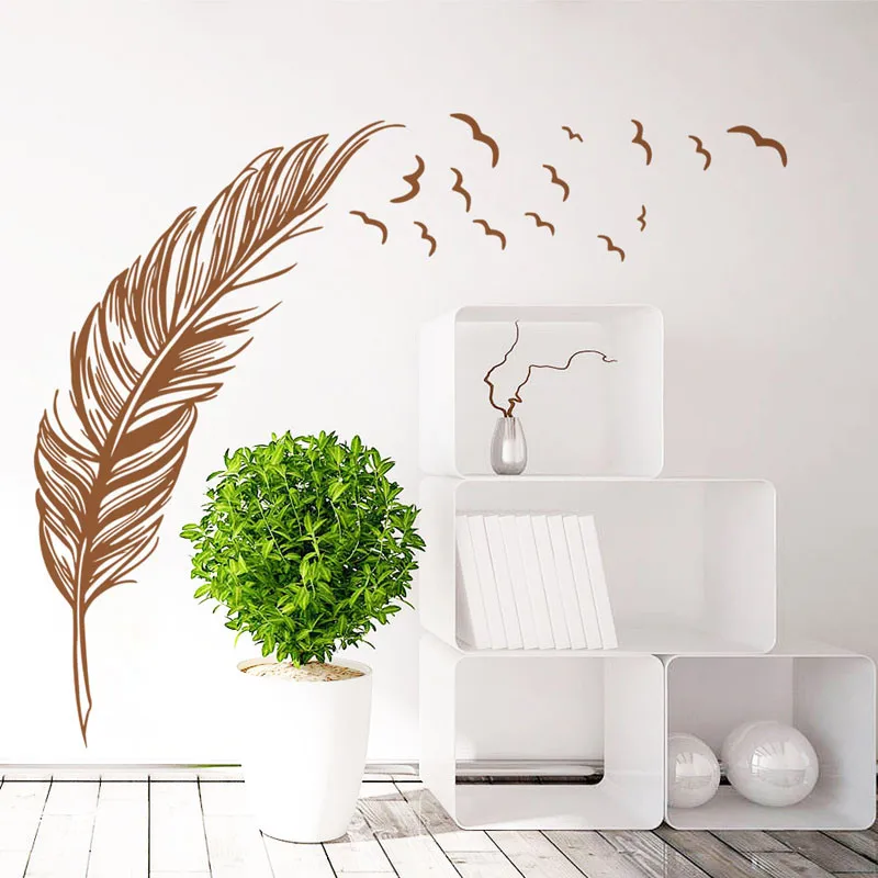 Black White Gold Birds Feather Wall Stickers Stairs Home Bedroom Decoration Corridor TV Wall Sticker Decal Mural Art Mural Decor
Black White Gold Birds Feather Wall Stickers Stairs Home Bedroom Decoration Corridor TV Wall Sticker Decal Mural Art Mural Decor