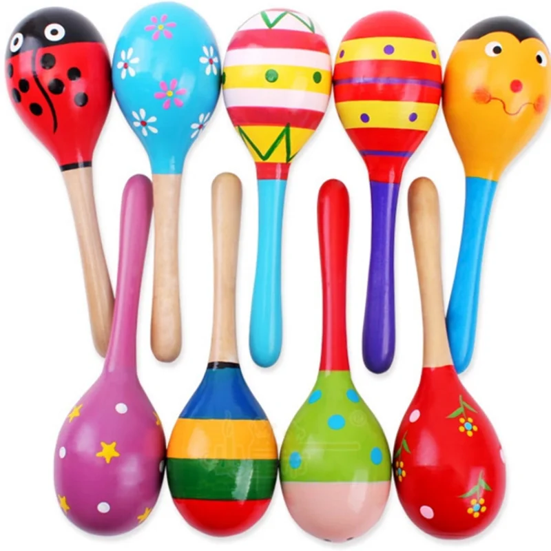 1pc Wooden Maracas Musical Instrument Baby Rattles Sand Hammer Wood Toys For Newborns Little Children Party Gifts Sent Randomly
1pc Wooden Maracas Musical Instrument Baby Rattles Sand Hammer Wood Toys For Newborns Little Children Party Gifts Sent Randomly