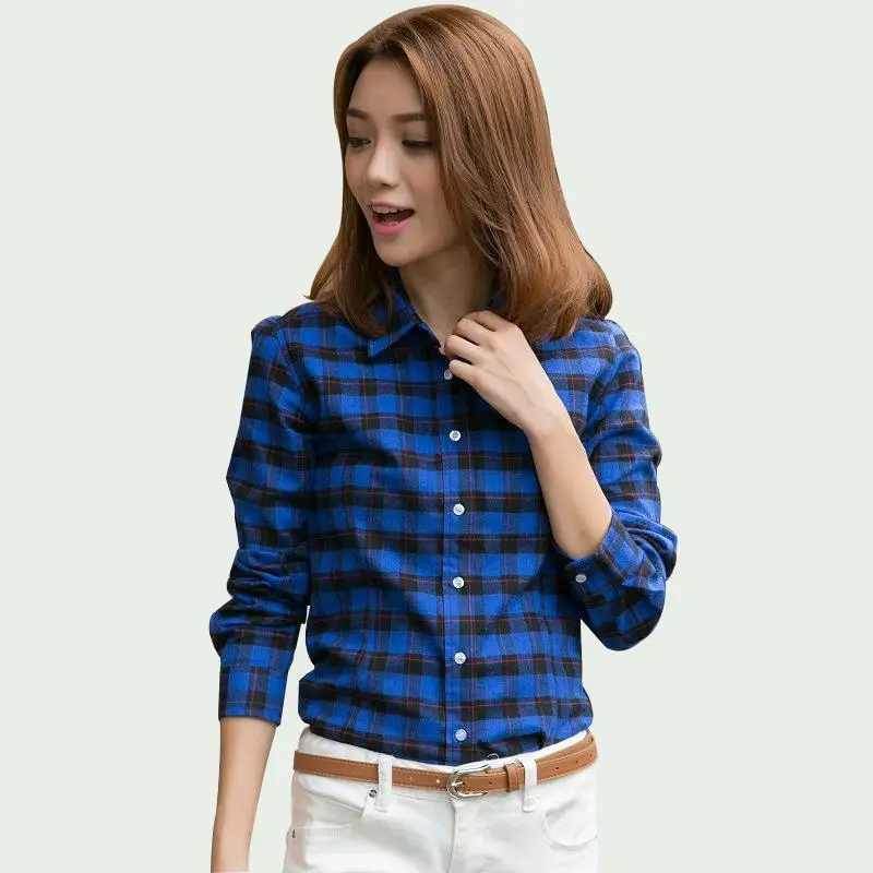 2018 Autumn New Plaid Shirt Women Blusas Femininas Slim Fashion Women Clothing Tops Classic Shirt Plus Size Women Blouse
2018 Autumn New Plaid Shirt Women Blusas Femininas Slim Fashion Women Clothing Tops Classic Shirt Plus Size Women Blouse