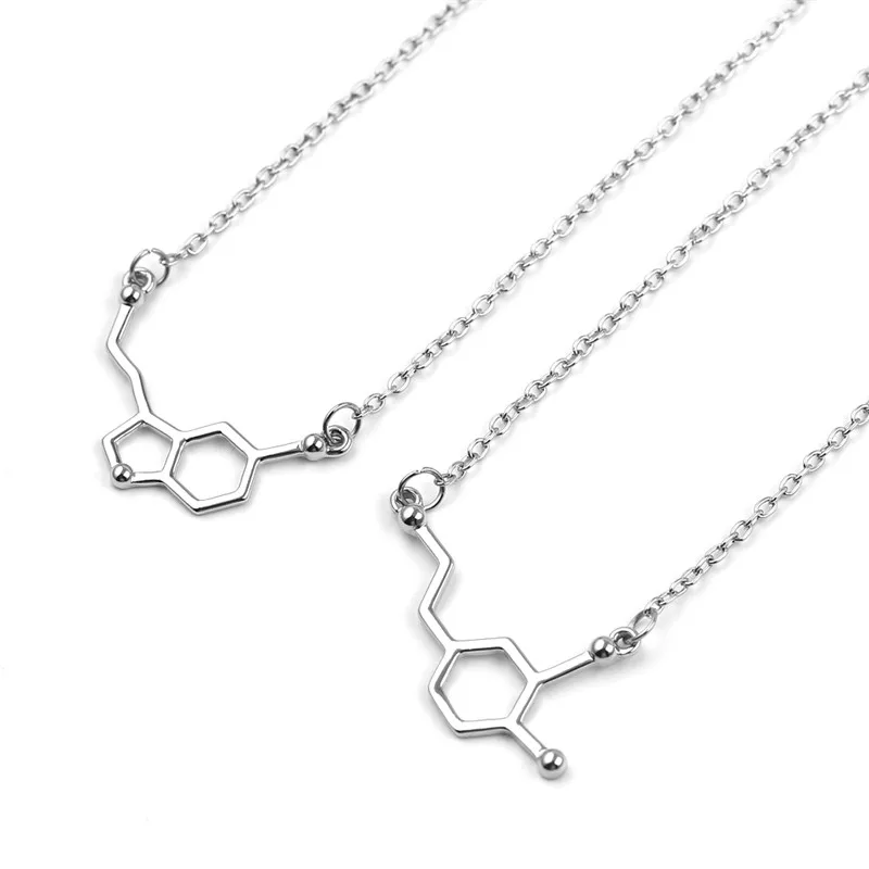 Silver Color Dopamine Molecule Pendant Necklace Chemical Formula Hormone Serotonin Molecules 5-ht Jewelry Accessories
Silver Color Dopamine Molecule Pendant Necklace Chemical Formula Hormone Serotonin Molecules 5-ht Jewelry Accessories